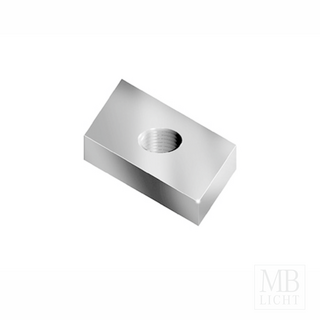 Nutenstein | Gewindeplatte Rhombus 20x13x4 mm M5 Gewinde Winkel 24° | Stahl verzinkt 5-8um