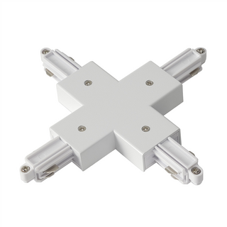 X-Verbinder für 1-Phasen HV-Stromschiene, Aufbauversion weiss