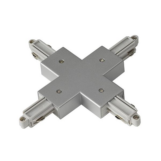 X-Verbinder für 1-Phasen HV-Stromschiene, Aufbauversion silbergrau