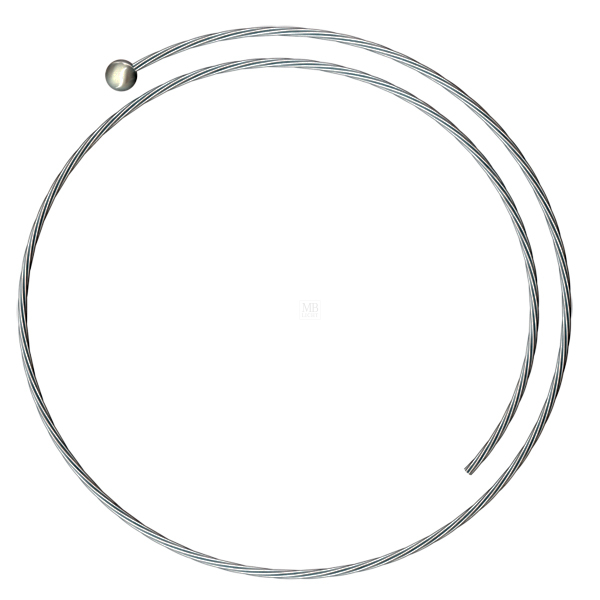 Niro - Drahtseil ø 1,2mm, 6x7 + 1 SE, 1570N/mm², mit Kugelnippel ø 4,5mm