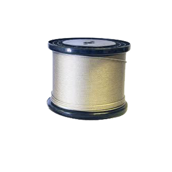 Drahtseil Ø2,0mm; 6x7+SE; 1770N/mm², 100 Meter auf Spule K125 aufgerollt