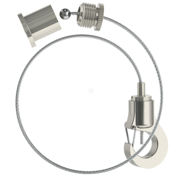 Abhängeset mit kleinem Haken-Gripper, Drahtseil ø1,0mm, L = 3000mm