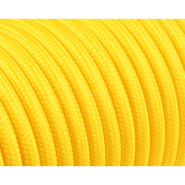 Textilkabel / Stoffkabel 3x0,75 mm² | Rund Standardfarben Maisgelb