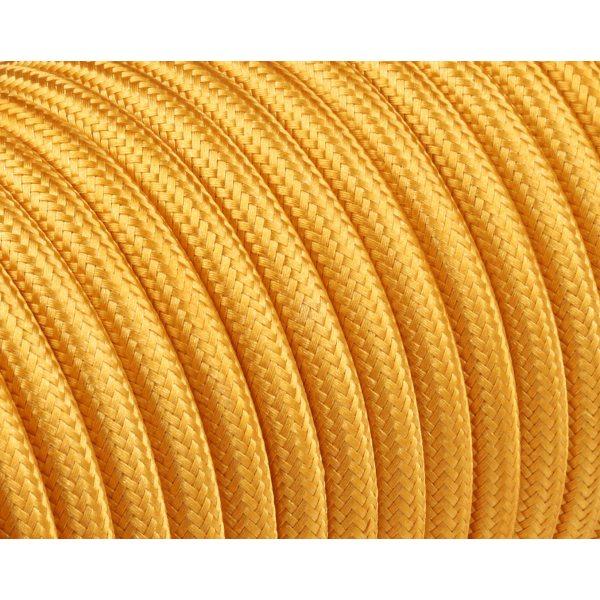 Textilkabel / Stoffkabel 3x0,75 mm² | Rund Standardfarben Gold