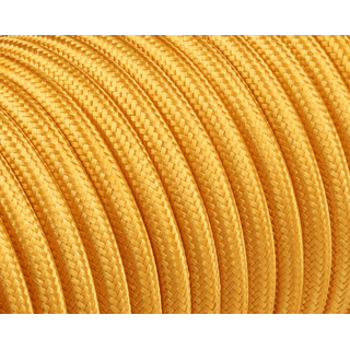 Textilkabel / Stoffkabel 3x0,75 mm | Rund Standardfarben Gold
