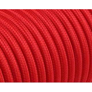 Textilkabel / Stoffkabel 3x0,75 mm | Rund Standardfarben Rot