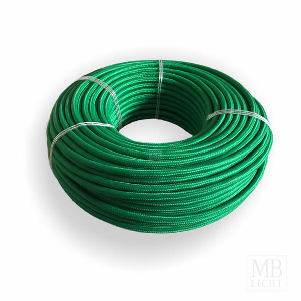 Textilkabel / Stoffkabel 3x0,75 mm² | RAL 6024 mittelgrün