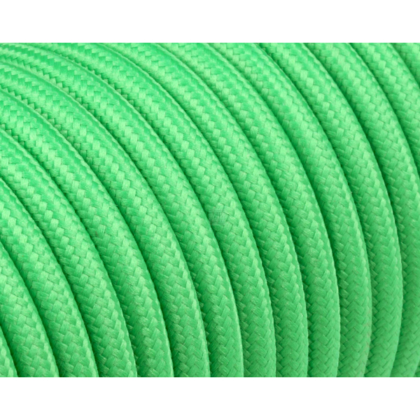 Textilkabel / Stoffkabel 3x0,75 mm² | Rund Standardfarben Grün