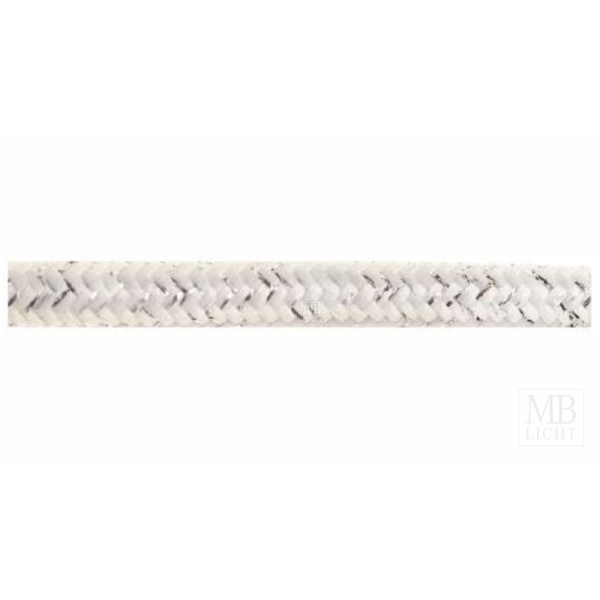 Textilkabel / Stoffkabel 3x0,75 mm² | metallic RAL 9016 weiß
