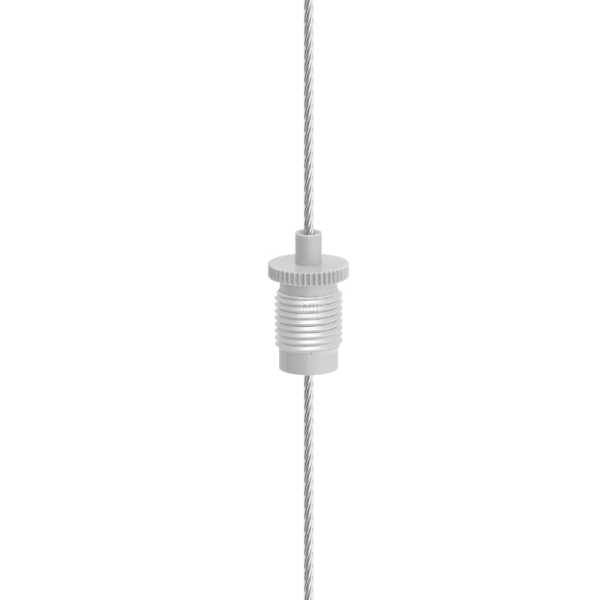 Drahtseilhalter Gripper 15, M10x1, Kunststoff, isolierend, weiß, max. Kabeldurchmesser: 1,8mm, max. Arbeitslast 7kg