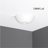 CableCup Hide / Deckenbaldachin aus Silikon für Pendelleuchte in weiß