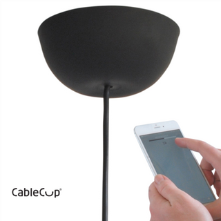 CableCup Atmos / per App steuerbare Beleuchtung des Deckenbaldachin in schwarz