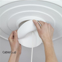 CableCup Classic / Deckenbaldachin aus Silikon für Pendelleuchte in weiß