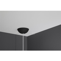 CableCup Classic / Deckenbaldachin aus Silikon für Pendelleuchte in schwarz