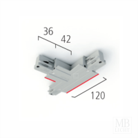EUTRAC T-Verbinder Schutzl. aussen rechts für 3~,...