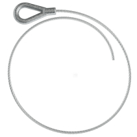 5x Drahtseil ø1,5, mit Zamak-Öse in...
