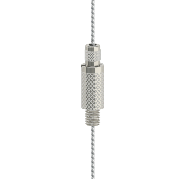 G-15-26 - Drahtseilhalter Gripper 15, M6, gerändelt, mit Sicherungsmutter