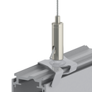 G-15-27 - Drahtseilhalter Gripper 15 mit Stromschienenclip H, passend für Global-trac; grau; max. Seil Ø1,5mm