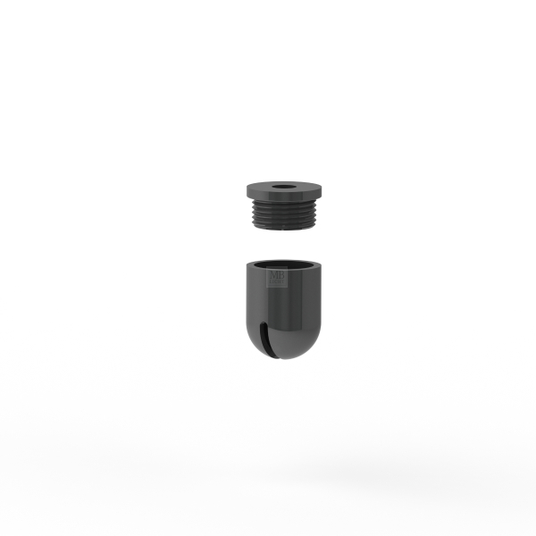 DK-020 - Befestigungsset M13x1 für schräge Decken, mit Schlitz 1,9mm, mit Deckenplatte M6i, schwarz beschichtet