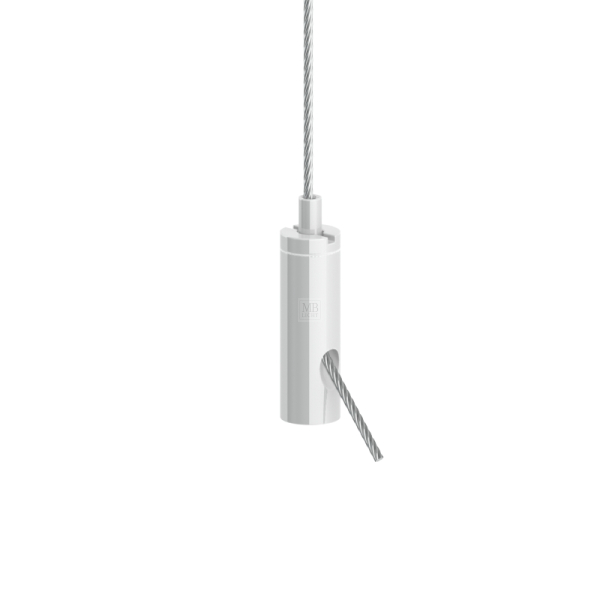 G-12-12 - Drahtseilhalter Gripper 12; SE; M4i, weiß,  max. Drahtseil ø1,2mm