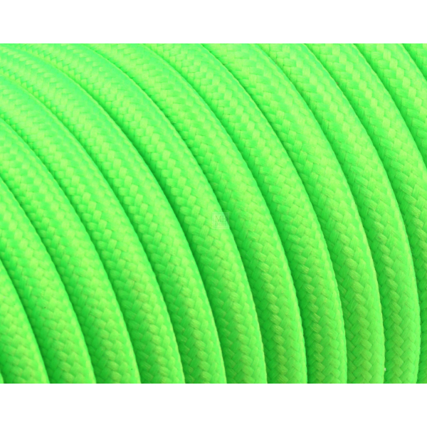 Textilkabel / Stoffkabel 3x0,75 mm² | Rund Neonfarben Neongrün