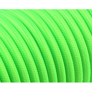 Textilkabel / Stoffkabel 3x0,75 mm | Rund Neonfarben Neongrn