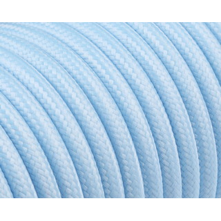 Textilkabel / Stoffkabel 3x0,75 mm | Rund Standardfarben Eis Blau