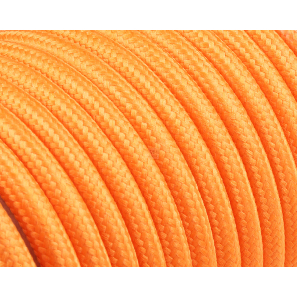 Textilkabel / Stoffkabel 3x0,75 mm² | Rund Standardfarben Orange