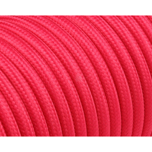 Textilkabel / Stoffkabel 3x0,75 mm² | Rund Standardfarben Poppy Rot