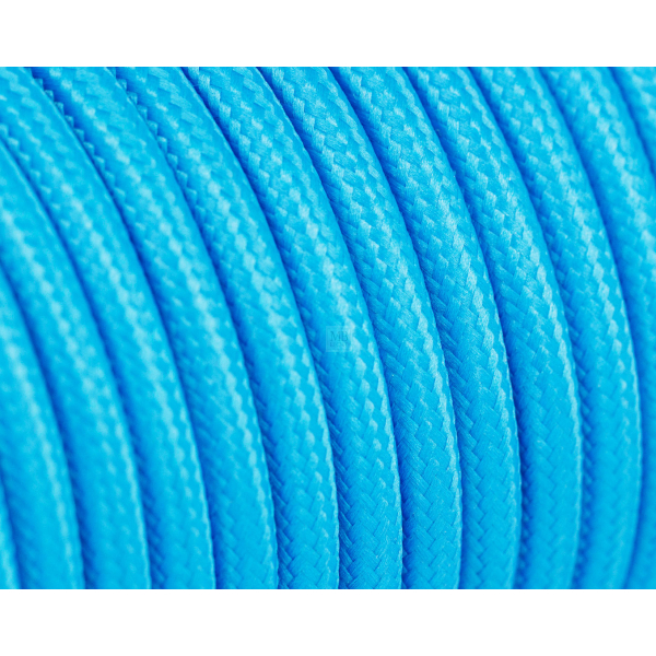 Textilkabel / Stoffkabel 3x0,75 mm² | Rund Standardfarben Türkis