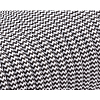 Textilkabel / Stoffkabel 3x0,75 mm² | Rund ZickZack...