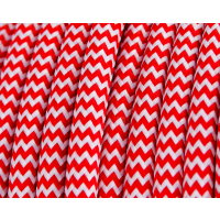 Textilkabel / Stoffkabel 3x0,75 mm² | Rund ZickZack...