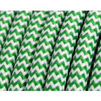 Textilkabel / Stoffkabel 3x0,75 mm² | Rund ZickZack...