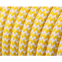 Textilkabel / Stoffkabel 3x0,75 mm² | Rund ZickZack...