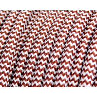 Textilkabel / Stoffkabel 3x0,75 mm² | Rund ZickZack...