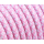 Textilkabel / Stoffkabel 3x0,75 mm² | Rund Quadrat ZickZack Pink Weiß