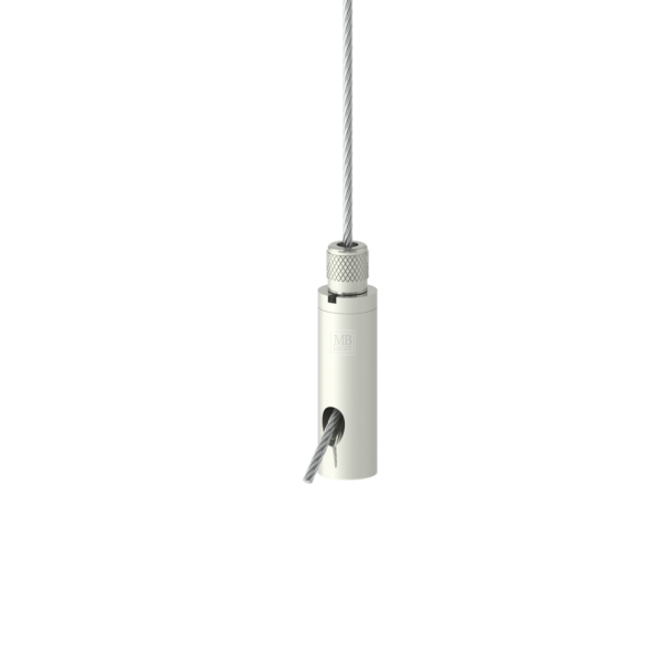 G-15-72 - Drahtseilhalter Gripper 15 SE M4, mit Sicherungsmutter, vernickelt, max. Seil ø1,5mm