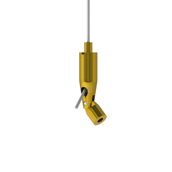 G-15-82 - Drahtseilhalter Gripper SE,  Gelenkhalter; mit Koppelgelenk M4i, Messing nicht beschichtet
