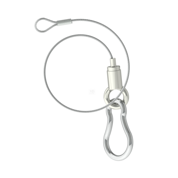 Abhängung für Pflanzenleuchten mit Ring und Karabiner, L=1500mm