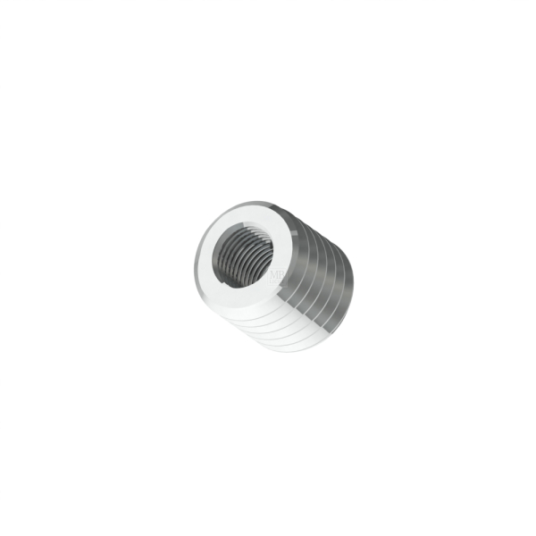 Reduziergewinde M8a-M5i, L= 6mm, Messing, vernickelt