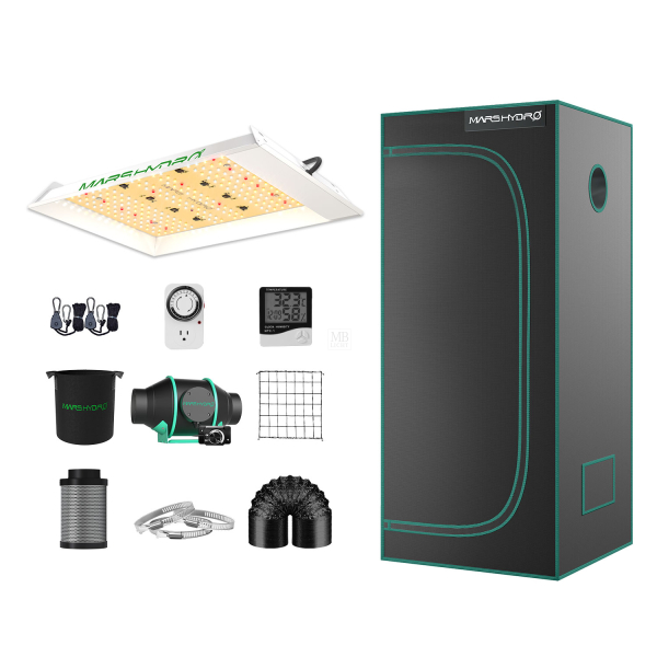 Growbox Komplettset für 3 Pflanzen, TS-600, 100 Watt