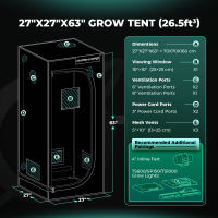 Growbox Komplettset für 3 -4 Pflanzen, TS-1000, 145 Watt