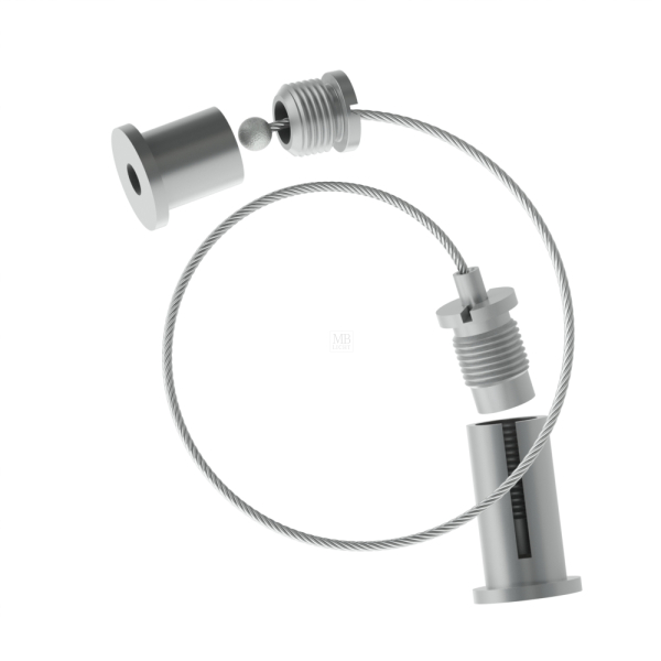 Edelstahl-Universalabhängeset, Drahtseil ø1,5mm, L=1500mm