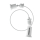 Universalabhängeset, Drahtseil ø1,5mm, L=1500mm; weiss beschichtet
