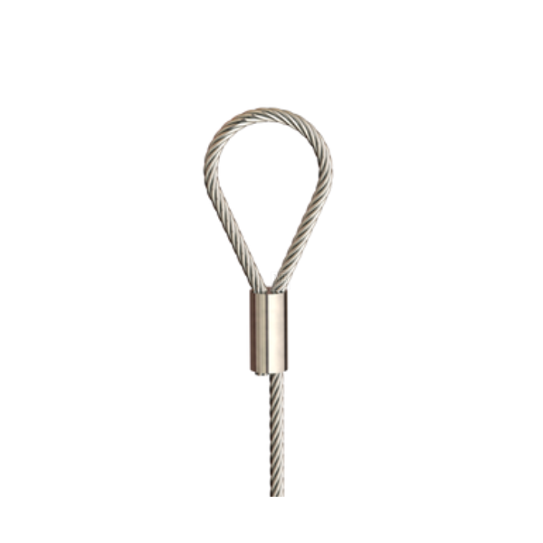 Drahtseil ø 1,5mm, 6x7 + 1 SE, 1770N/mm², mit Schlaufe, Lg = 1500mm