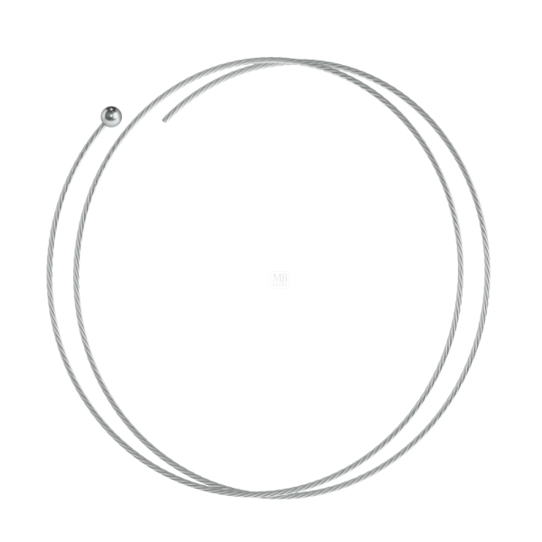 Drahtseil ø 1,5mm, 6x7 + 1 SE, 1770N/mm², mit Kugelnippel ø 5,0mm, Lg = 3000mm