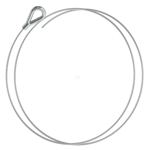 Drahtseil ø 1,5mm, 6x7 + 1 SE, 1770N/mm², mit Zamak-Schlaufe (SÖ07)