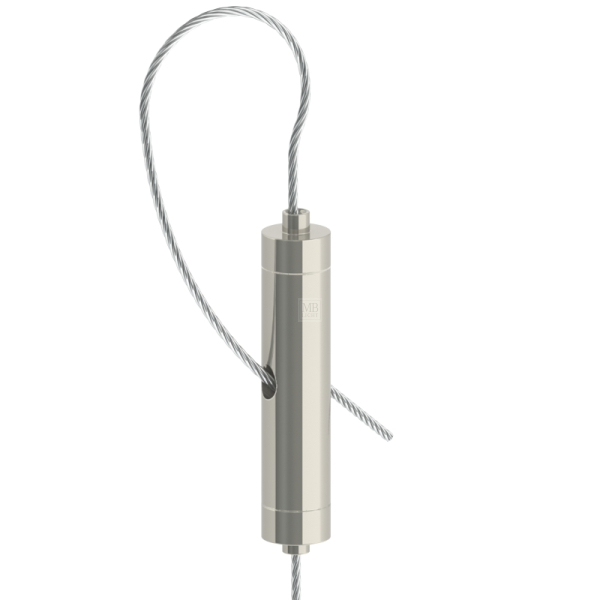 G-15-09 - Drahtseilhalter Gripper 15 Schlaufenbilder, vernickelt, max. Seil Ø1,5mm