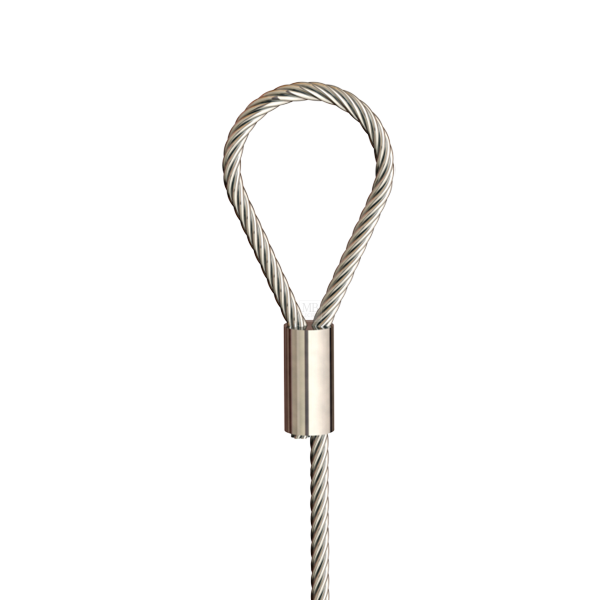 Drahtseil ø 1,0mm, 6x7 + 1 SE, 1770N/mm², mit Schlaufe, Lg = 1500mm
