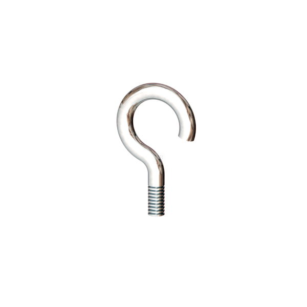 gebogener Schraubhaken M4 X 28 mm, innere Hakenweite 12mm, Gew. 10mm, Hakenöffnung 8 - 9 mm, verzinkt, lose